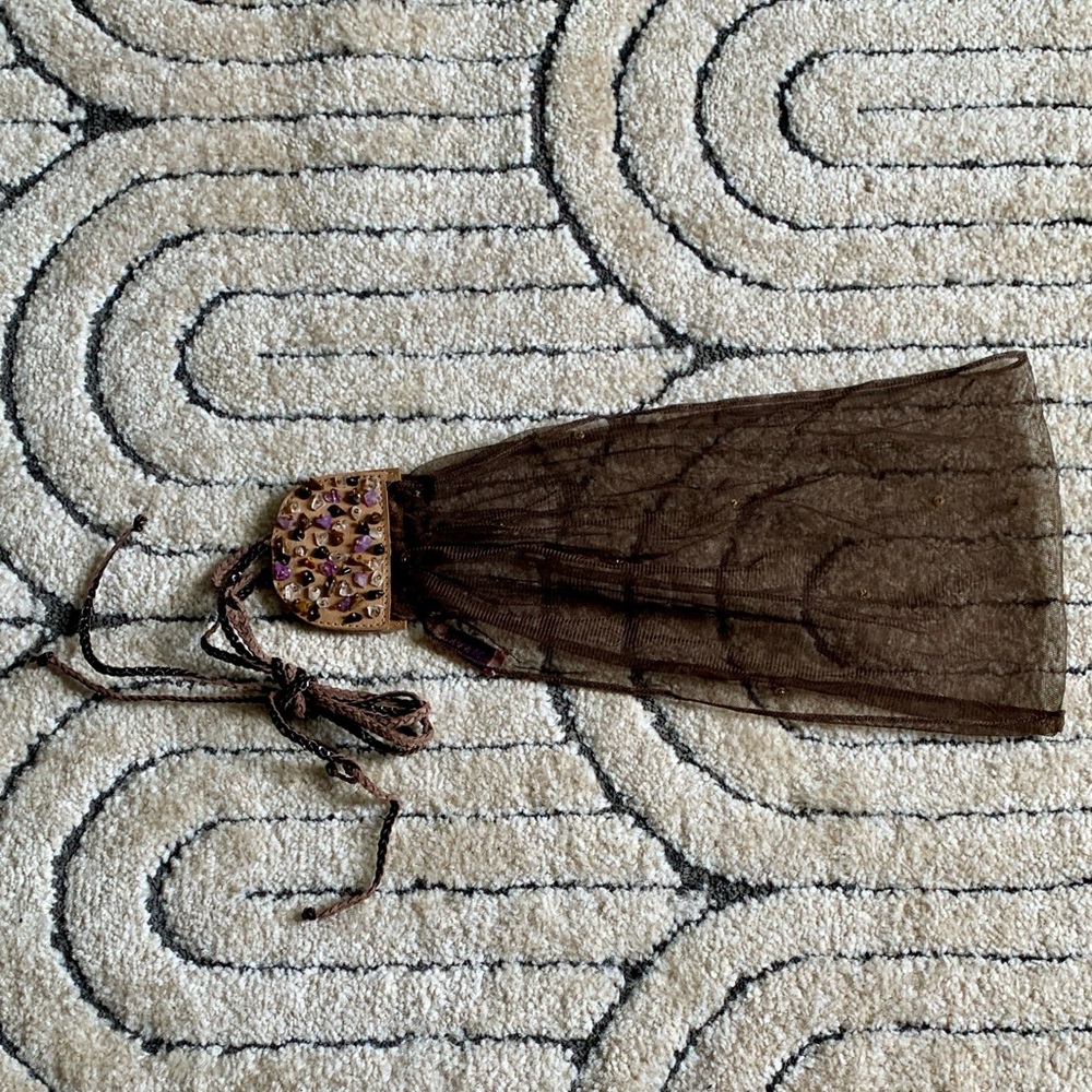 Chan Luu Semi Precious Stones Mesh Belt - Chocolate - Picture 3 of 13